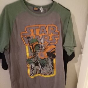 Star Wars Green and Gray Short Sleeve Tee